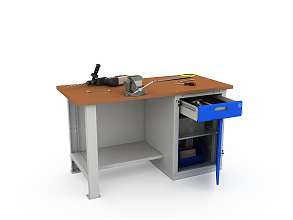Верстак однотумбовый WOKER PRO 1002.1500