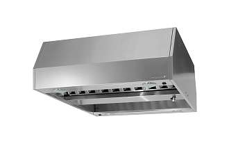 Зонт приточно-вытяжной закрытый ЗПЗн - 1000x1600x400 Norma Inox, островной (к-т светильников)
