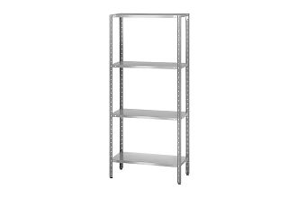 Стеллаж полочный СПЛн - 1000x400x2000 Norma Inox (полка сплошная 4 шт.)