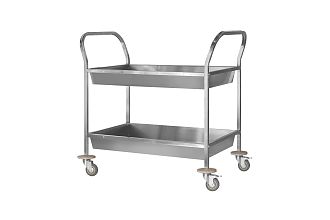Тележка для сбора посуды ТДПп - 800x500x860 Profi Inox, 2 уровня