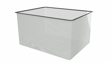 Корзина мелкосетчатая 535х410х285 (Серебристый)