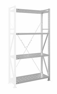 Стеллаж MS U 200x70x30/4 (Нагрузка на полку 200, перфорированная) ДС