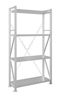 Стеллаж MS U 200x150x30/4 (Нагрузка на полку 150, перфорированная)