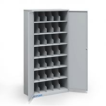 Металлический шкаф для 35 противогазов ХПГ-35, с дверьми